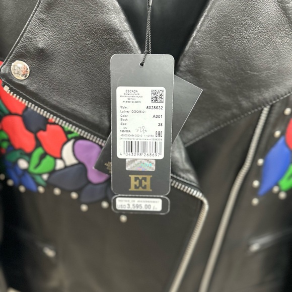 Escada floral leather jacket BNWT - Picture 3 of 3